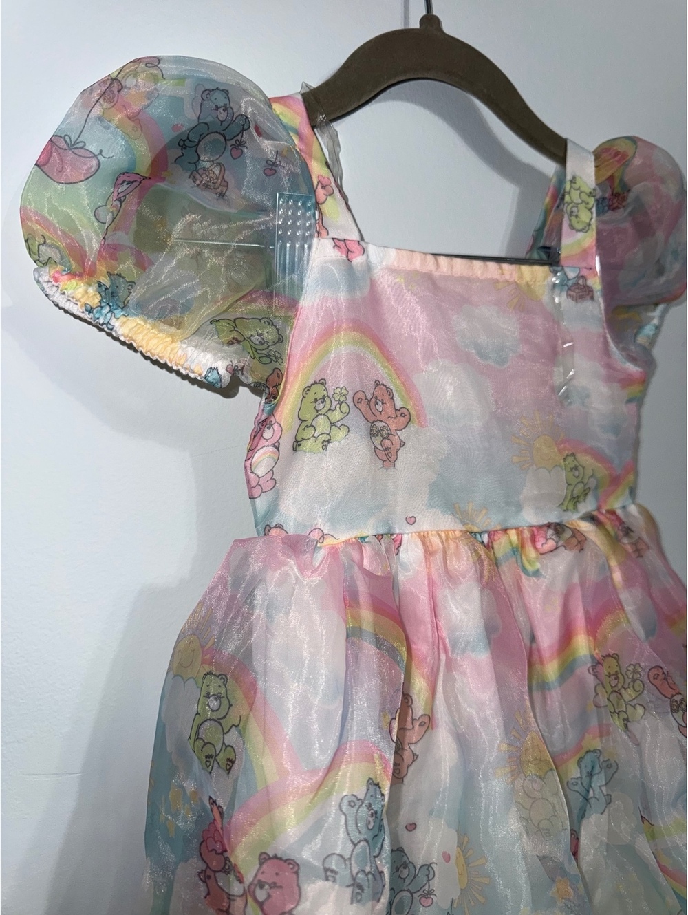Care Bears Party Dress Size 18M with Rainbow and Character Print - Picture 2 of 5